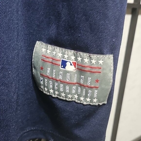 Vintage Cleveland Indians Navy and Red Jersey Swisher #33 Size XL - Picture 6 of 7